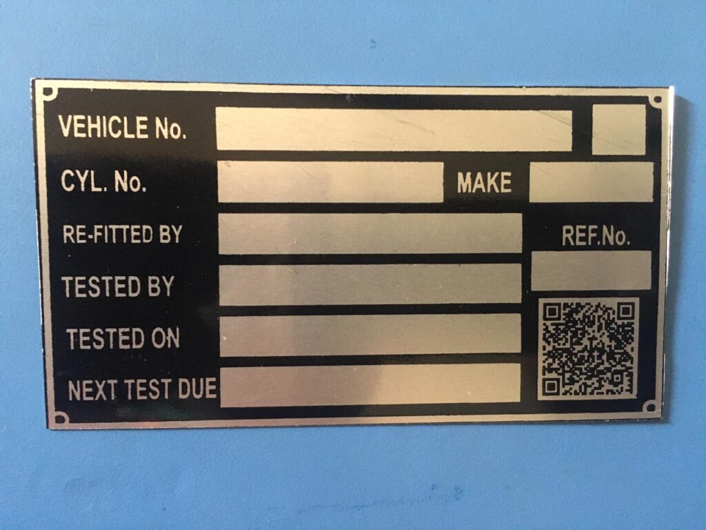 CNG COMPLIANCE PLATE - Sskcc